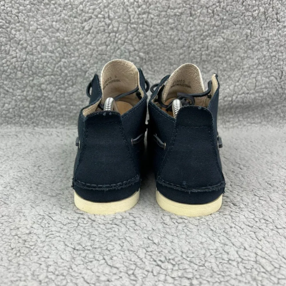 The Generic Man Boat Shoe Men 8 Navy Blue White Casual Dress Shoreman Mid Boot 4